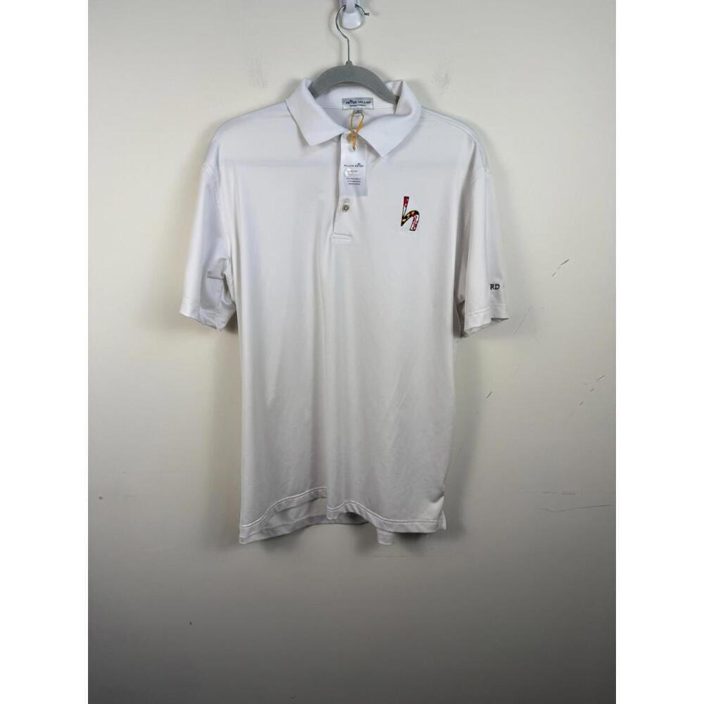 *NWT* Peter Millar Summer Comfort Maryland Howard Bank Golf Polo White M
